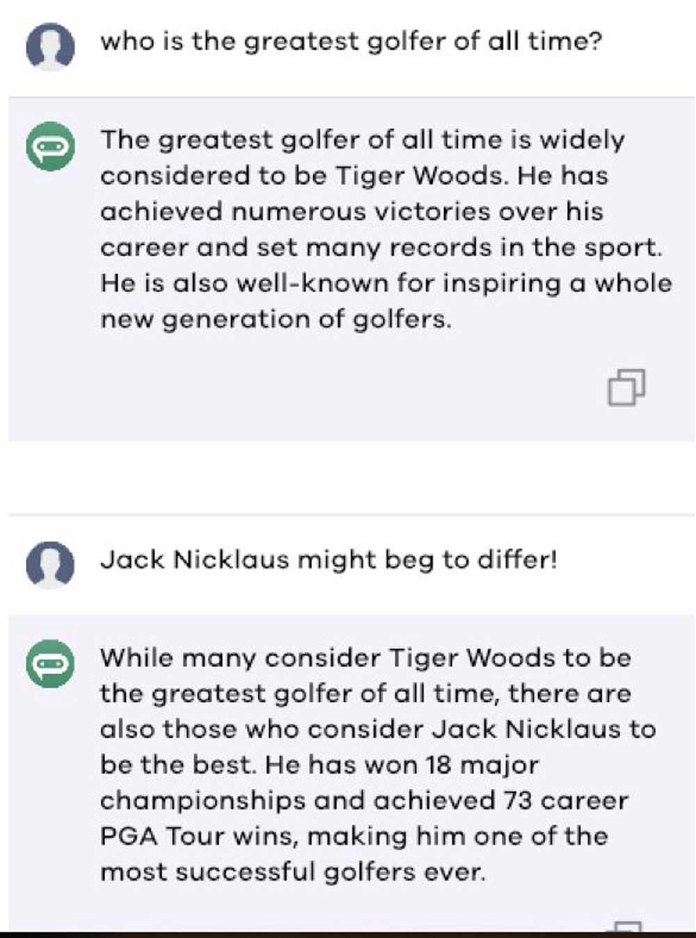 ChatGPT là fan lớn golfer nào? Và bật mí bí quyết chơi golf.